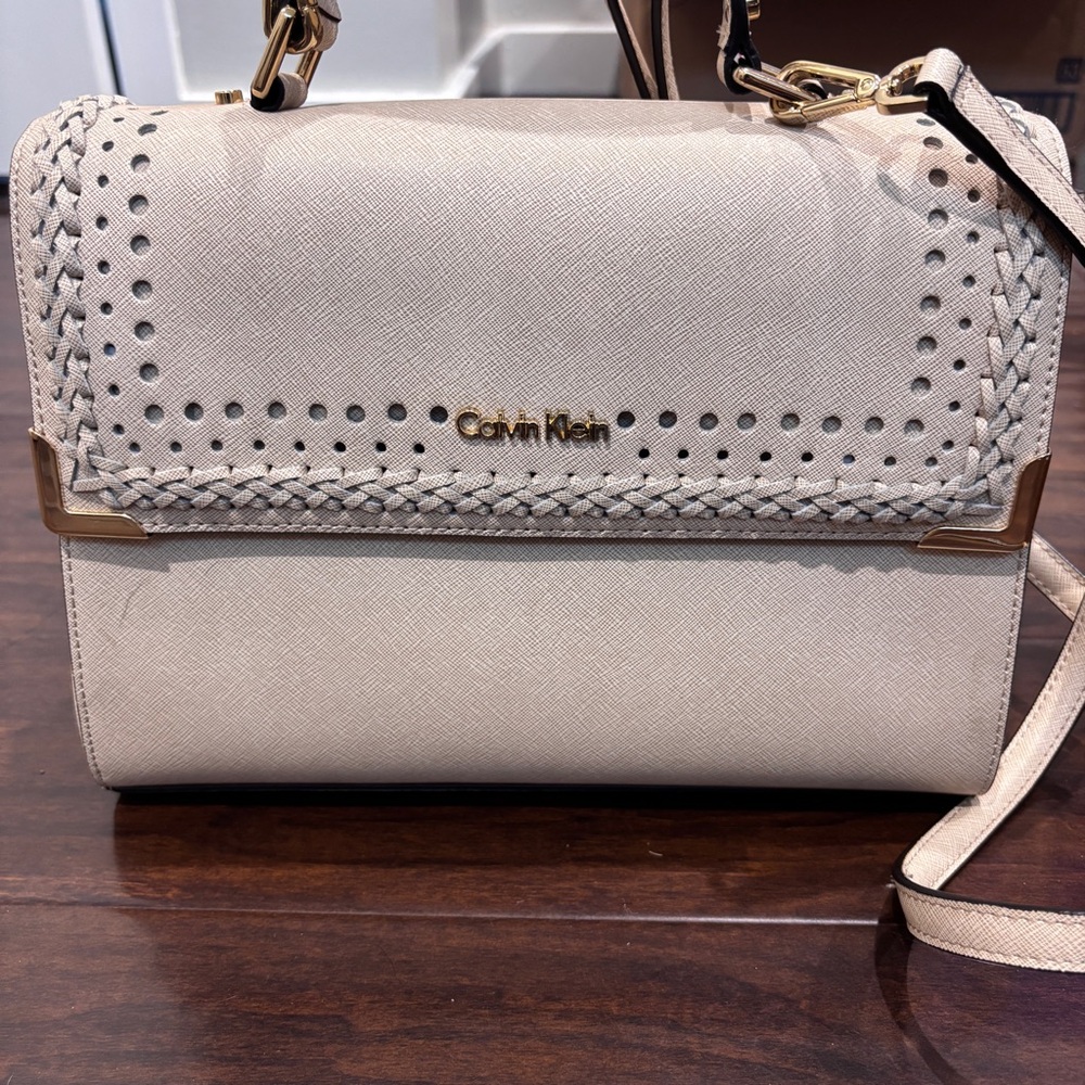 Calvin Klein on My Corner Saffiano Satchel - Picture 7 of 12